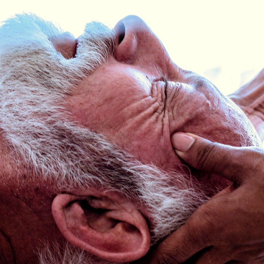 Massage crânien et du visage : zone travaillée en massage relaxant